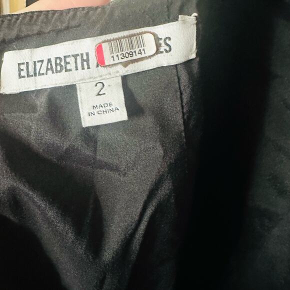 Elizabeth and James Women's Black Elana Square Neckline Zip Up Gown Size 2 - Picture 7 of 12